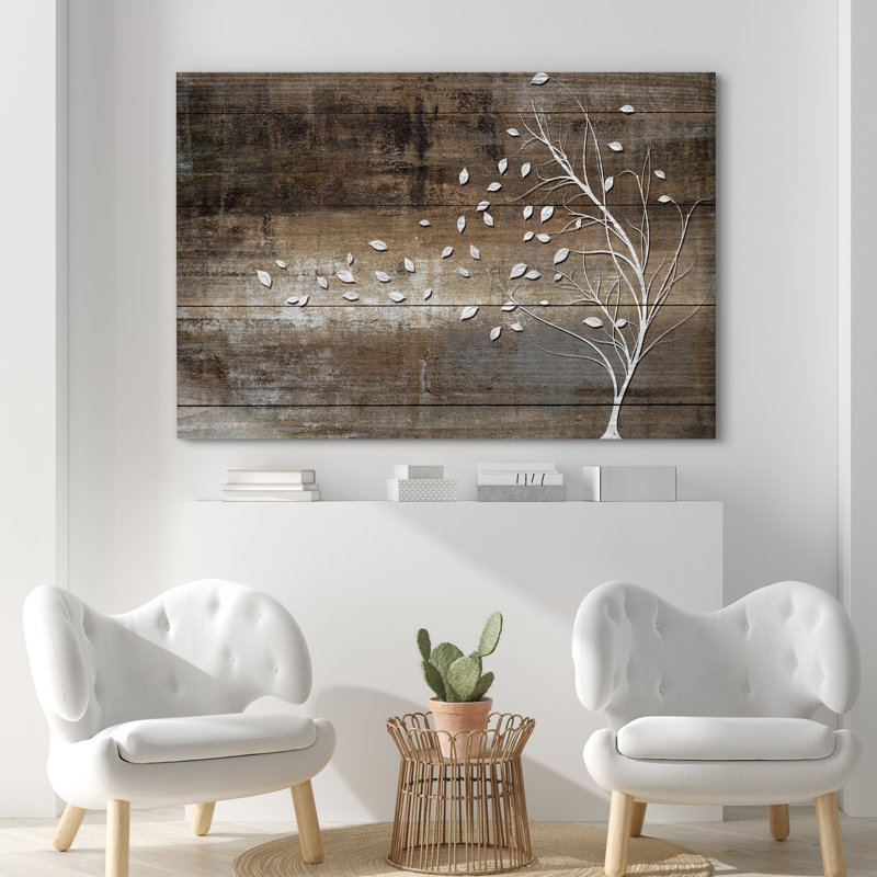 Leaves And Cubes - Acrylic Wall Art outlet Print, 12